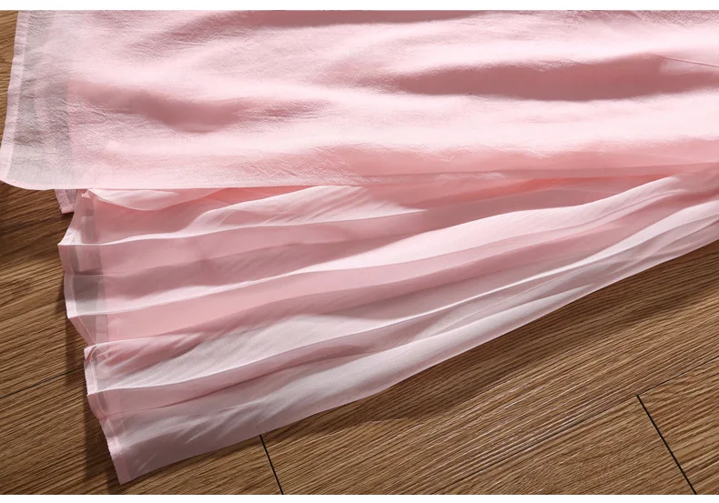 ТРАПЕЦИЕВИДНОЕ розовое летнее платье-Ципао с принтом современное платье аозай |