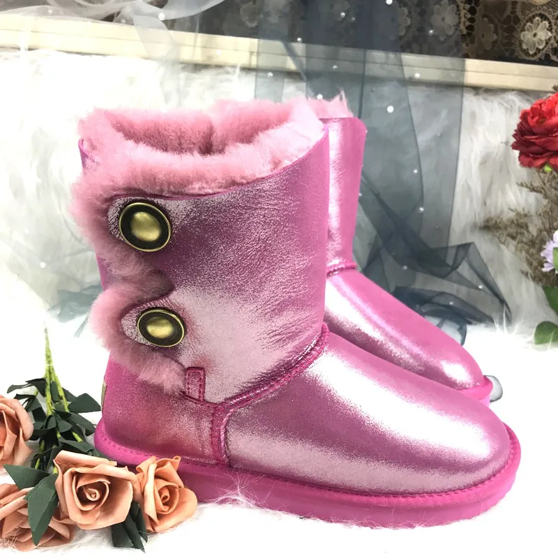 Женские зимние сапоги из натуральной овечьей кожи 2020 натуральный мех|Зимние