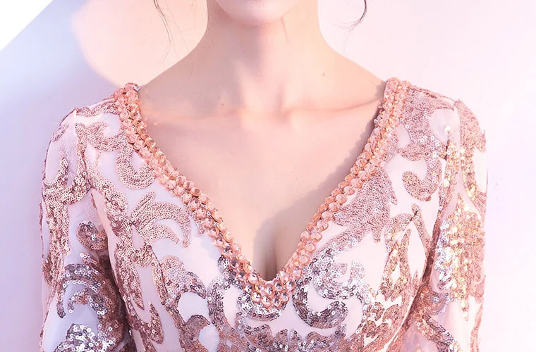 Женское Прозрачное платье Solovedress расшитое пайетками с v образным вырезом и