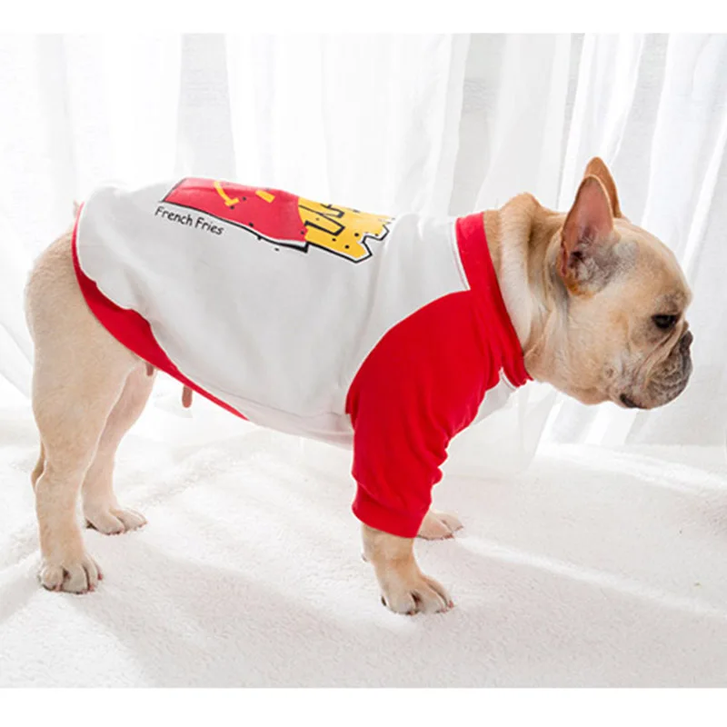 Забавная Одежда для собак французский стиль костюм хлопковая рубашка домашних