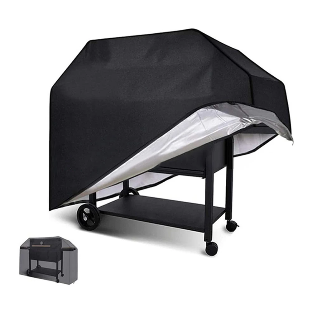 bbq grill cover 3 sizes black outdoor waterproof barbeque cover anti dust protector for gas charcoal electric barbecue grill free global shipping
