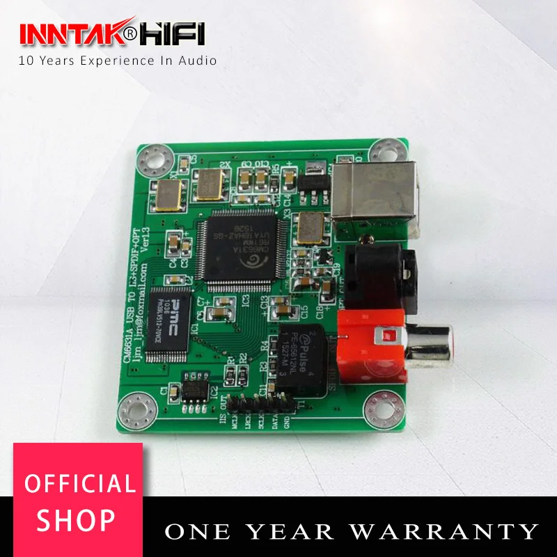 Новая версия CM6631A цифровой интерфейс USB 24 бит 192 к USB к SPDIF поддержка коаксиальный/оптический/ies конвертер ЦАП Плата