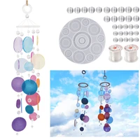 wind chime resin mold diy round wind chime silicone mold for epoxy resin casting window decoration