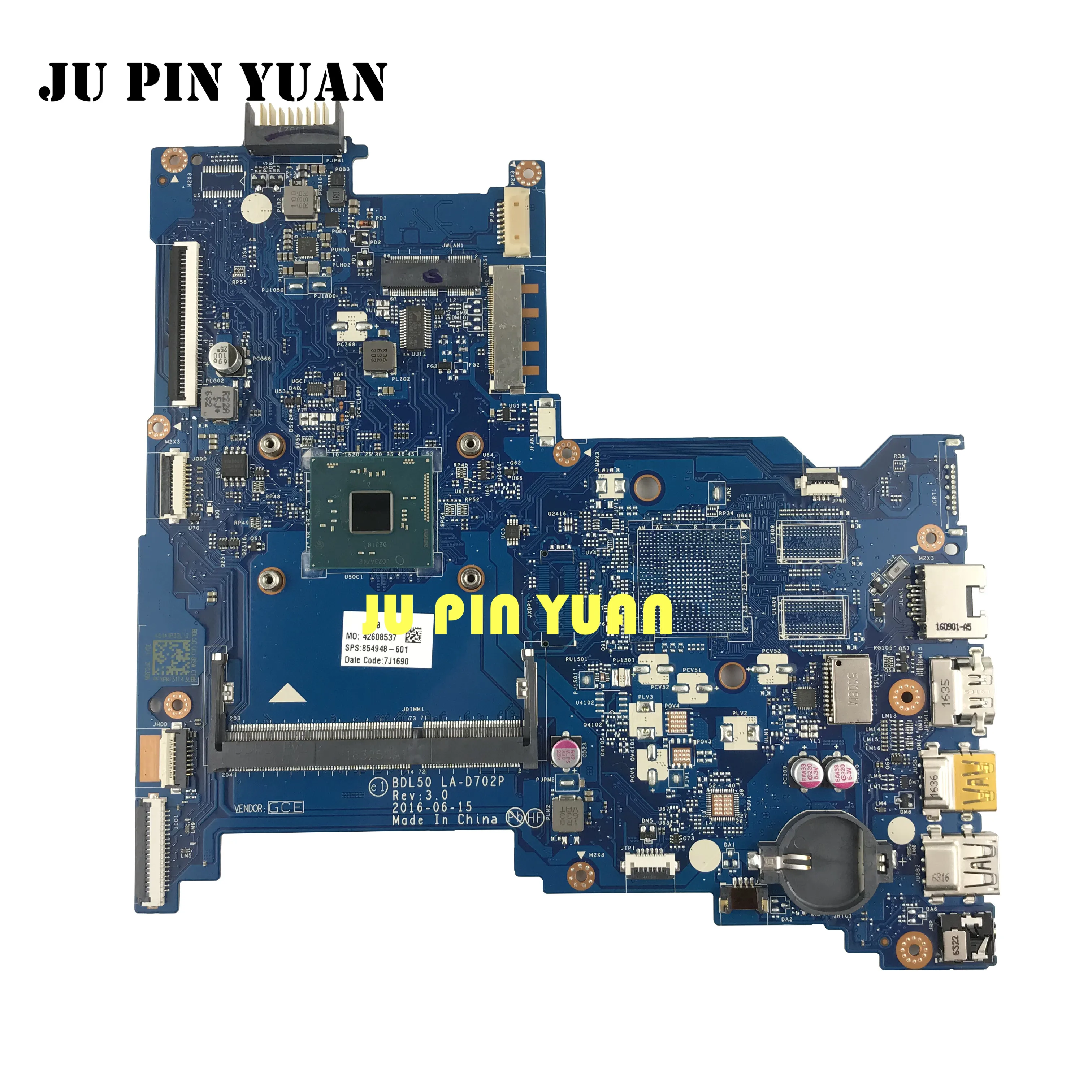 

For HP 15-AY 15-AC 15-BA 15-AF Laptop Motherboard 854948-601 BDL50 LA-D702P All functions fully Tested