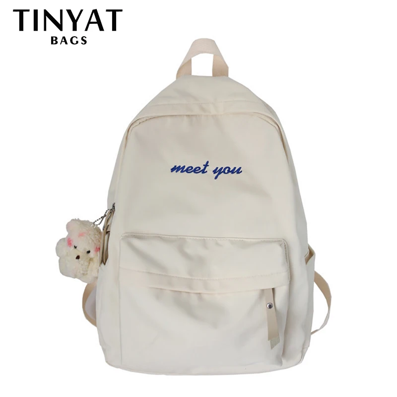 

TINYAT Women Canvas Backpack Gray Casual Rucksacks 15inch Laptop Backpacks College Student School Bag Backpack Women Mochila