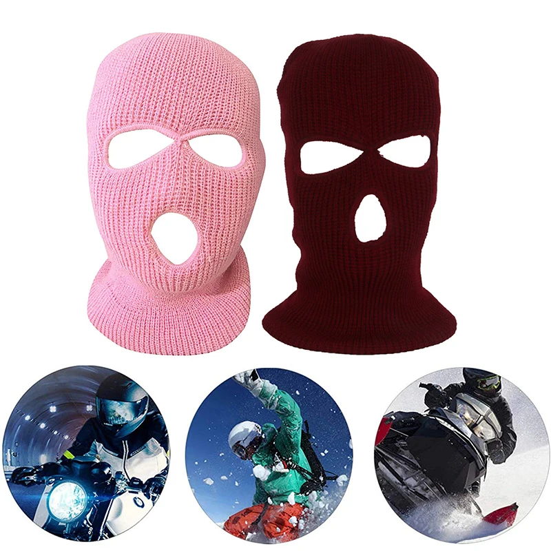 Уличная Балаклава маска на все лицо теплая грабитель крутая Вязаная мужская