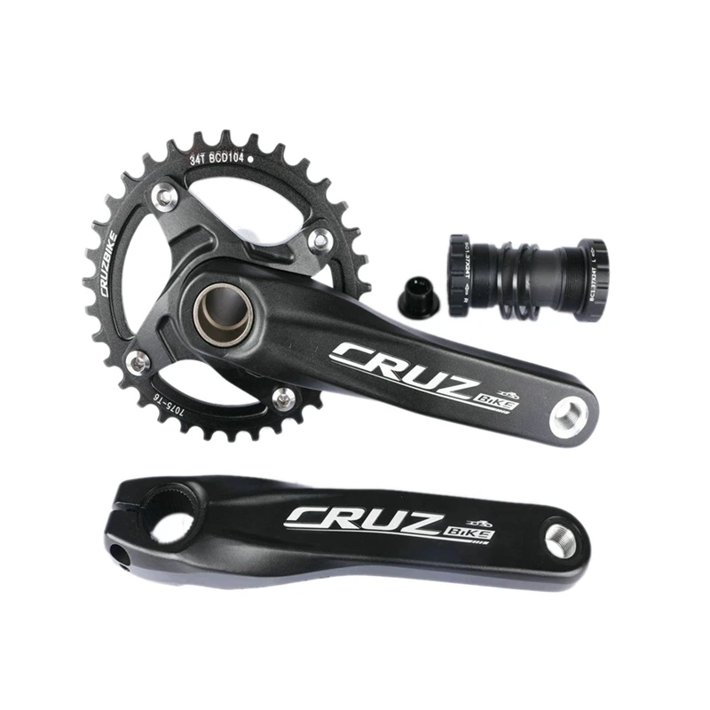 

Горный велосипед CRUZBIKE, встроенный полый шатун, левый и правый шатуны, модифицированный однодисковый полый шатун для велосипеда