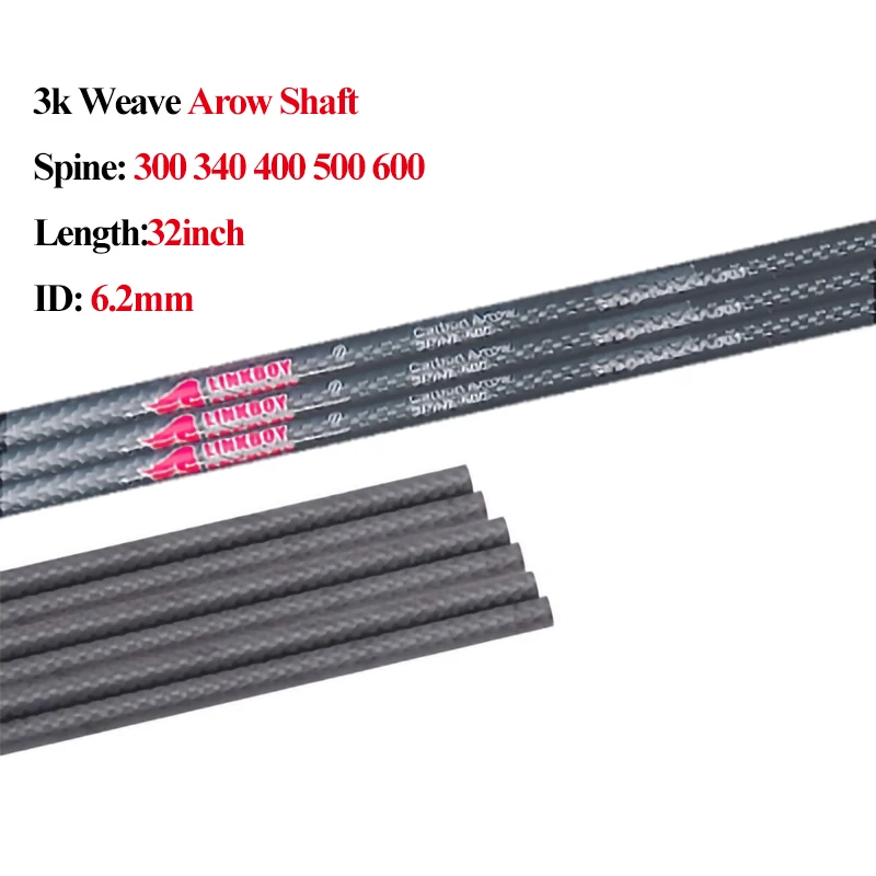 Стрелы Linkboy из чистого карбона для стрельбы лука 6/12 шт. 6 2 мм позвоночник 300 340 400 500