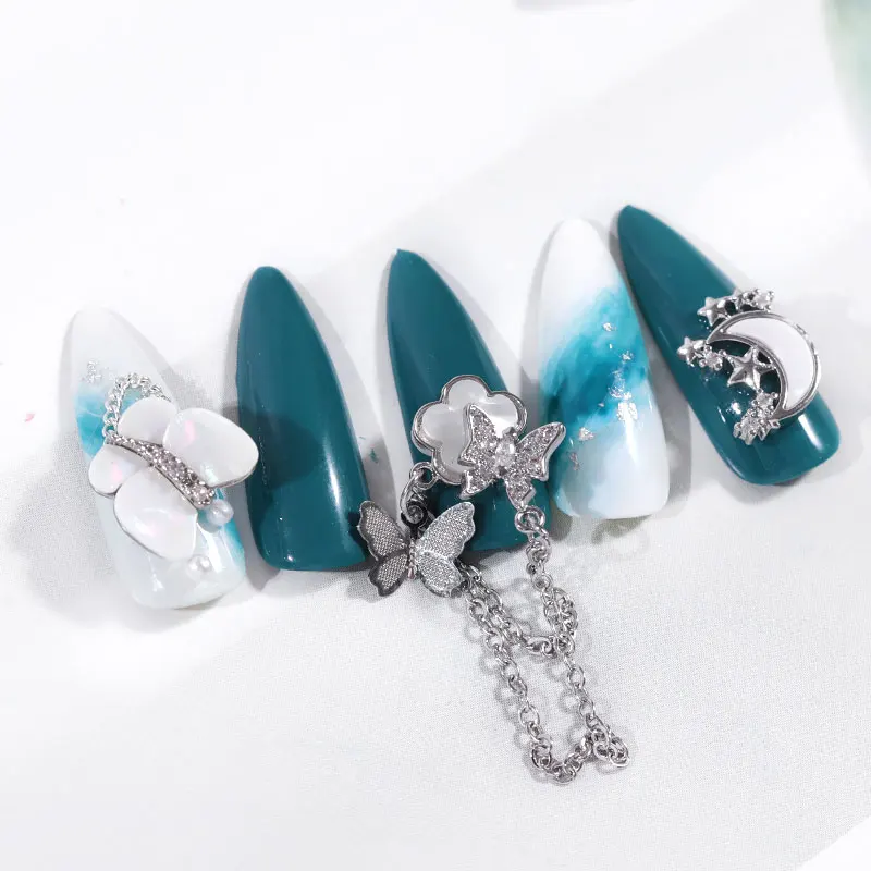 Искусство ногтей из циркона роскошные Подвески в виде цветка маргаритки с