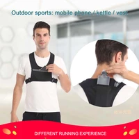 men women reflective cell phone undershirt bag breathable outdoor running hiking water bottle vest bags sweat proof comfortable