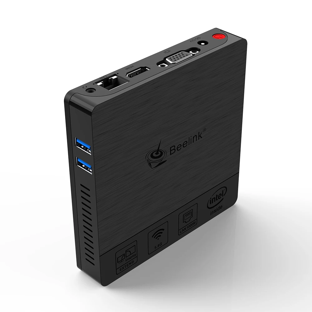 Beelink BT4 мини ПК Intel Atom X5 Z8500 четырехъядерный Windows 10 4K HTPC с 4 Гб ОЗУ 64 ПЗУ USB 3 0 HD MI и