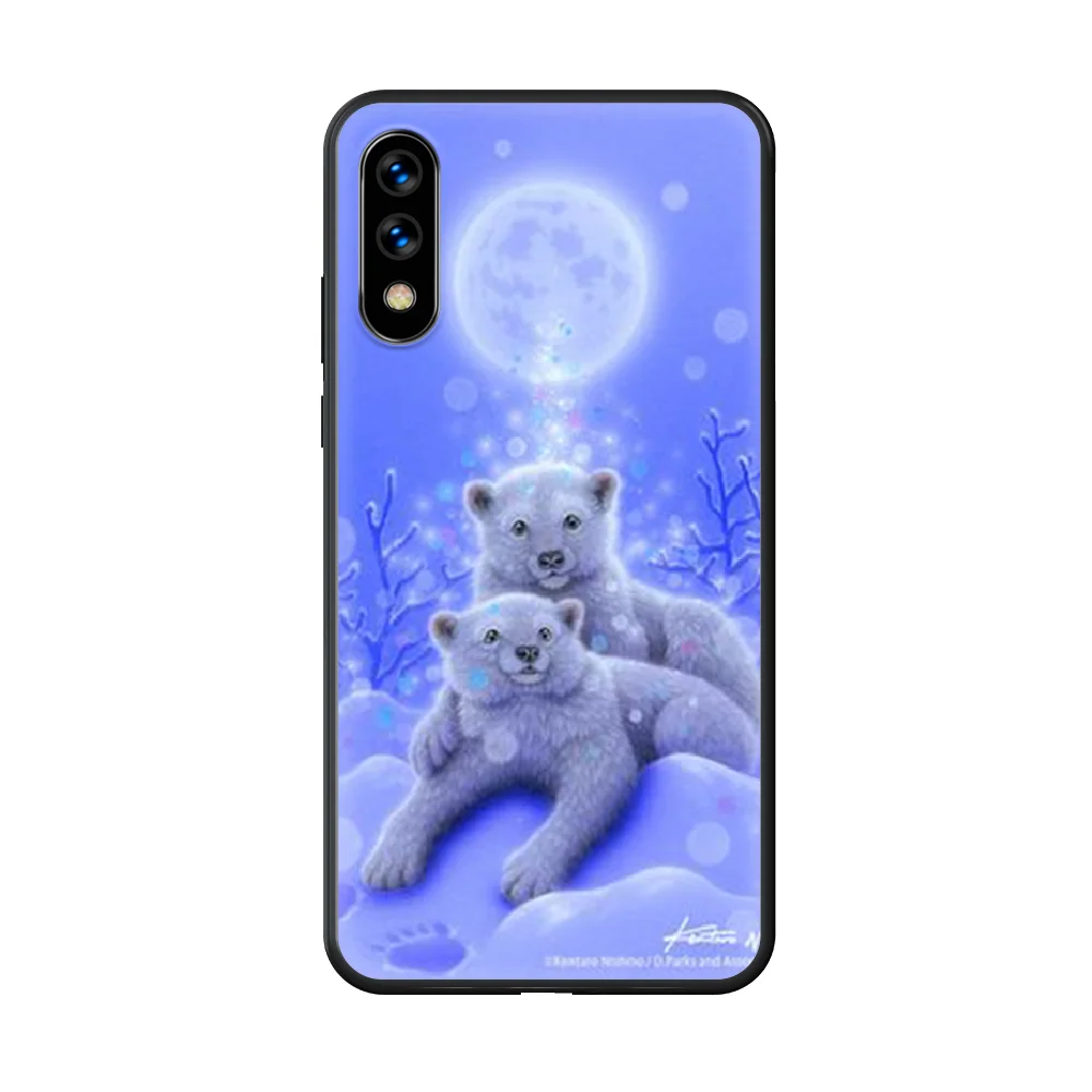 

lovely animal Simplicity Bear Phone Case hull For huawei honor 7 8 9 10 20 A S X Lite Pro black prime pretty hoesjes soft