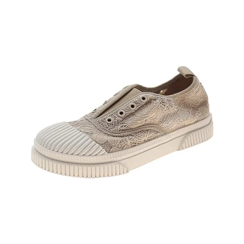 

Fisherman shoes women's mesh breathable summer 2021 new lace all-match lazy one-legged casual flat shoes