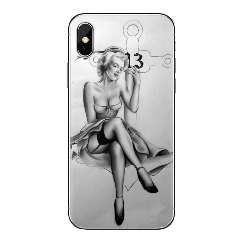 Мэрилин Монро тату очки Череп силиконовый чехол для Samsung Galaxy J1 J2 J3 J4 J5 J6 J7 J8 плюс 2018