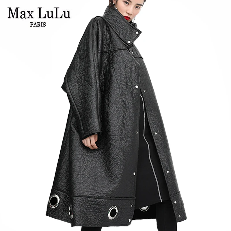 Max LuLu/модные дизайнерские женские байкерские уличные утепленные пальто Куртки из