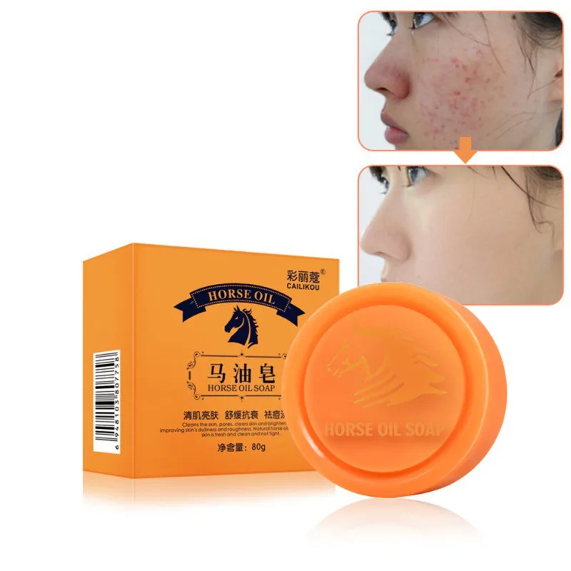 80 г конского масла мыло контроль увлажняющее анти клещи осветляет кожу цвет