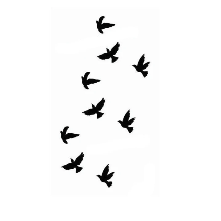 1 * сексуальные женские съемные водонепроницаемые временные тату птички