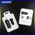 Оригинальное быстрое автомобильное зарядное устройство Samsung Galaxy S8 S9 Plus Note 7 8 9 Quick 18 Вт автомобильный слот адаптер Usb C кабель для A50 A60 A80 Note 10 20