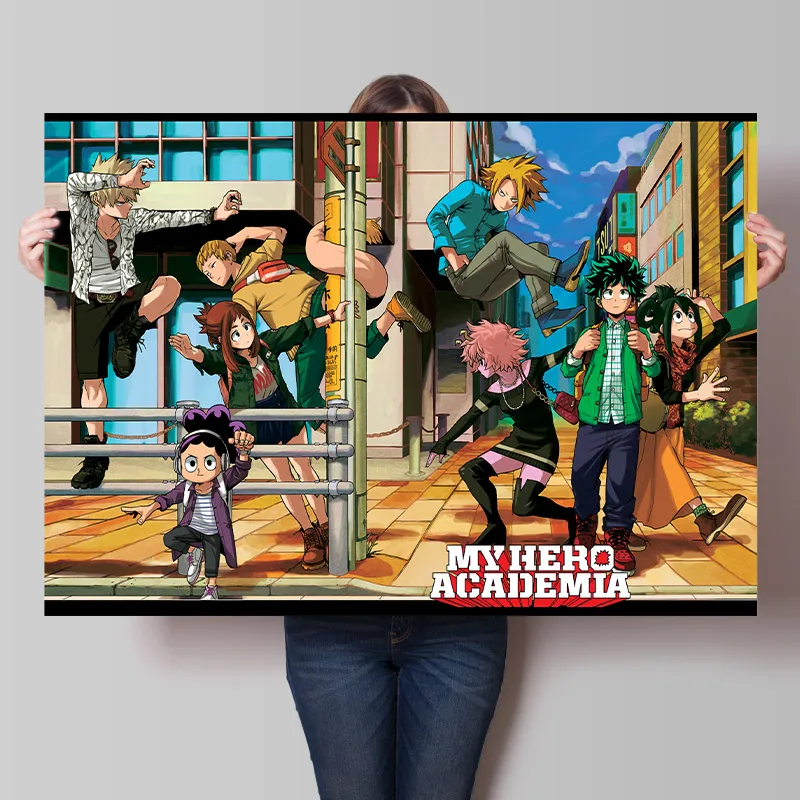 

My Hero College Anime Poster Art No Frame Arts Turquoise Wall Decoration Interior Decoration for Home Bedroom Canvas Paintings