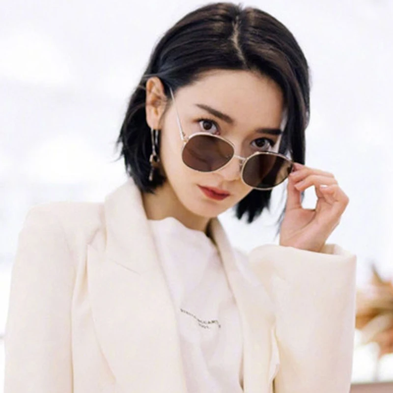 

Korea GM big Round metal glasses frame sunglasses women men Polarized UV400 lens GENTLE doublebread men women Sunglasses