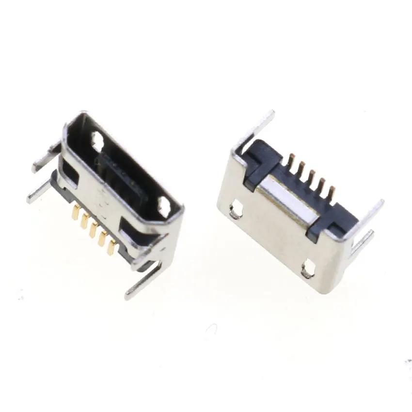 Cltgxdd 2/5/10 шт. разъем Micro USB 5-контактный гнездовой зарядный порт SMD 4 ножки 90 градусов