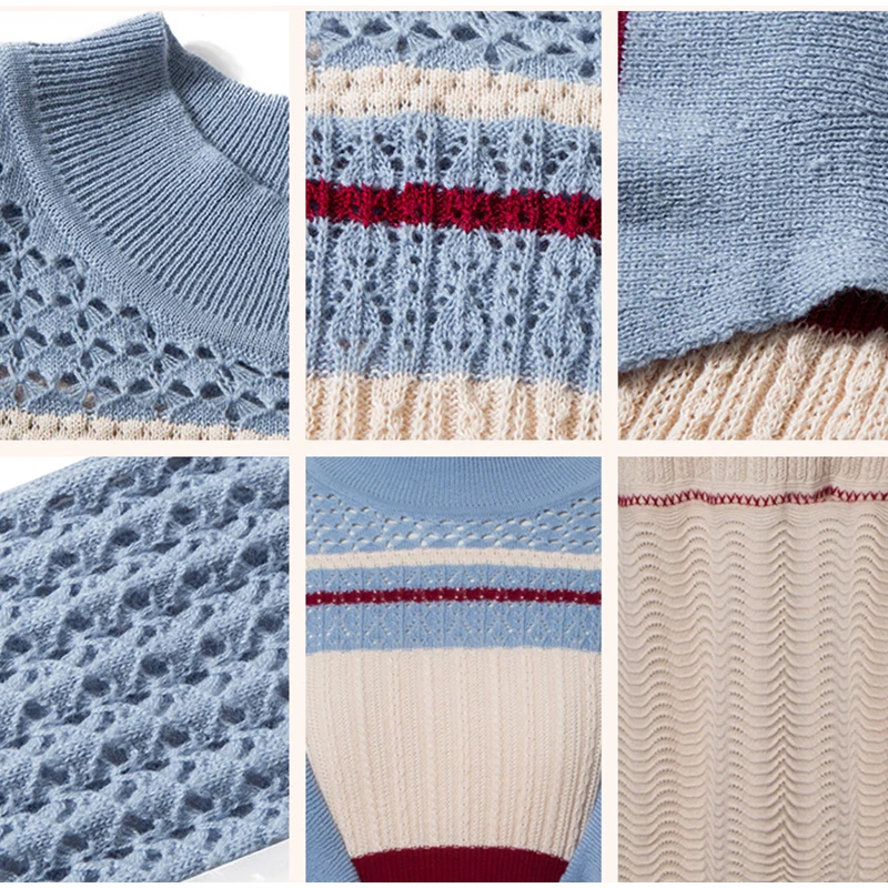 

Women Hollow Out Ruffles Bodycon Flare Sleeve Sweater Dress Female Slim High Waist Knitted Pullover 2021 Autumn Lady Dresses