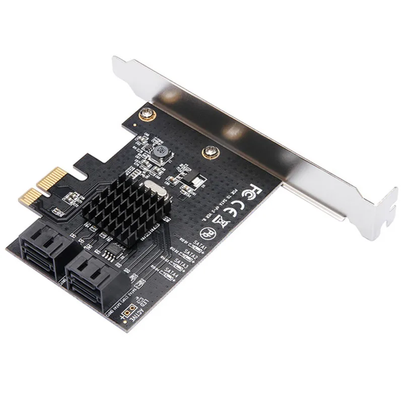 Расширительная карта Pci E 4 портовая расширения Sata 3 0 Raid 6G для порта s адаптер