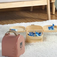hot childrens portable toy storage box baby sundries storage and sorting box portable building block snack storage box