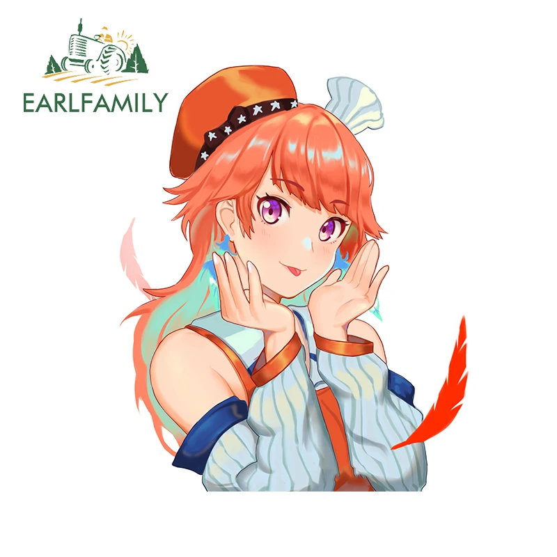 Наклейка EARLFAMILY для Hololive En, 13 см х 10,8 см, Модная водостойкая наклейка на окно, багажник, автомобиль