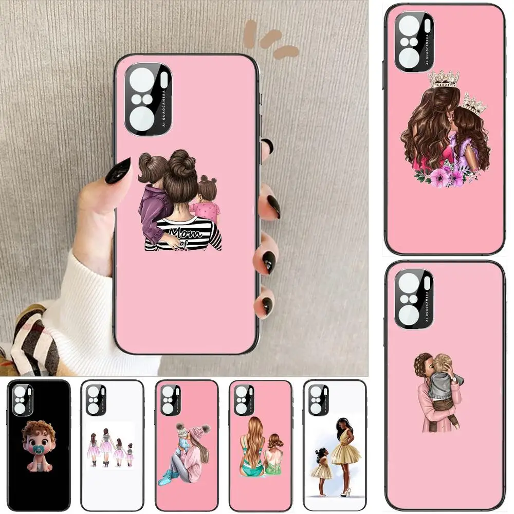 

Super mom Mother's baby Phone Case For xiaomi redmi POCO F1 F2 F3 X3 Pro M3 9C 10T Lite NFC Anime Black Cover Silicone Back Pret
