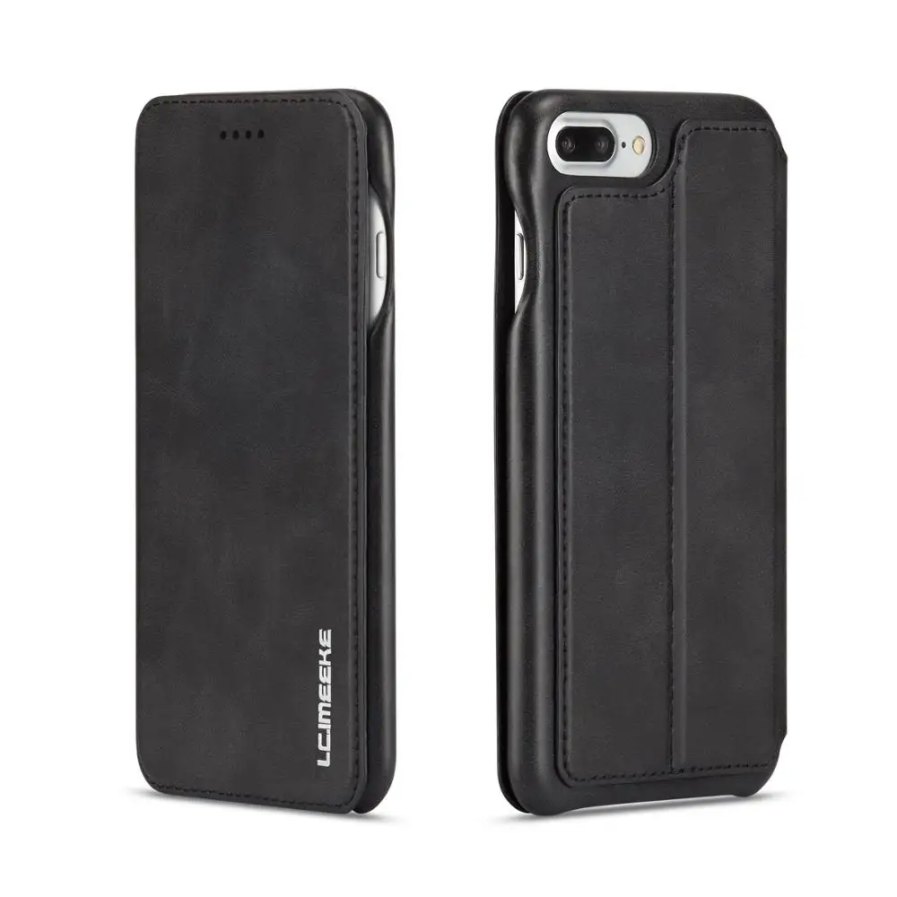 Классический кожаный магнитный чехол для iPhone 6 Plus/6splus/7plus/8plus флип с отделением
