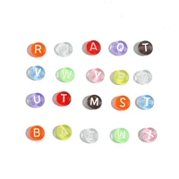 xuqian hot sale 100pcs with acrylic alphabet transparent letter beads for diy necklace and bracelet jewelry making b0193