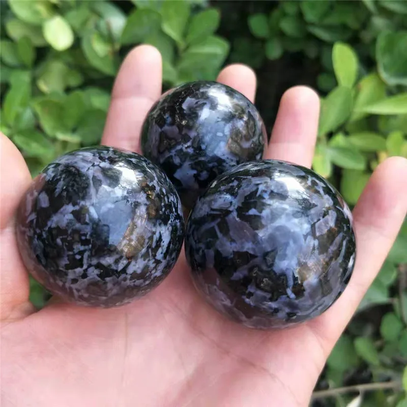 1 шт. 40 мм ~ 50 Природный полированный черный хрустальный шар кварцевые габбро с