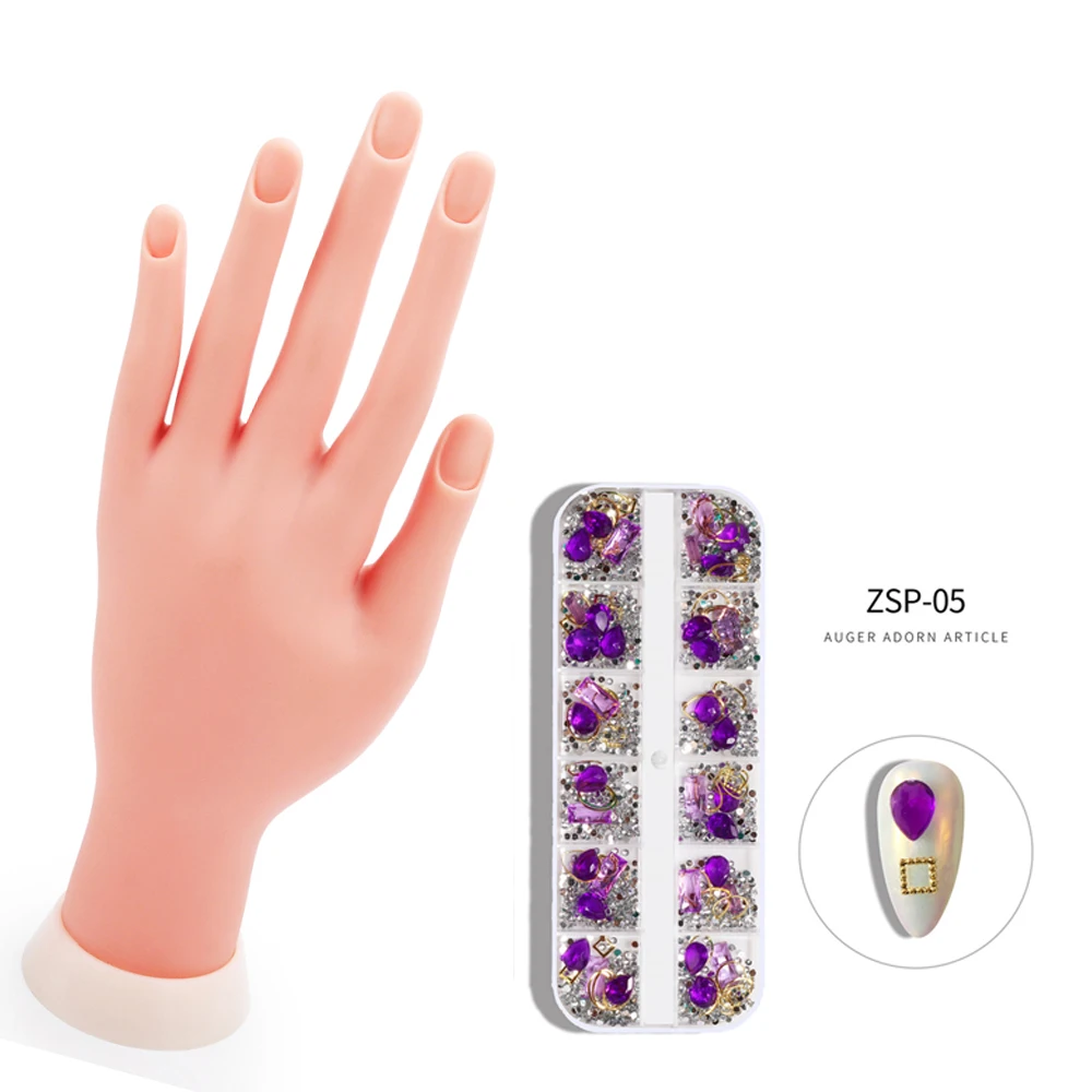 

Practice Hand Plastic Nail Art Training Hand Fake Finger Fake Hand Natural Nail Skills Manicure Practice Model Finger Tools