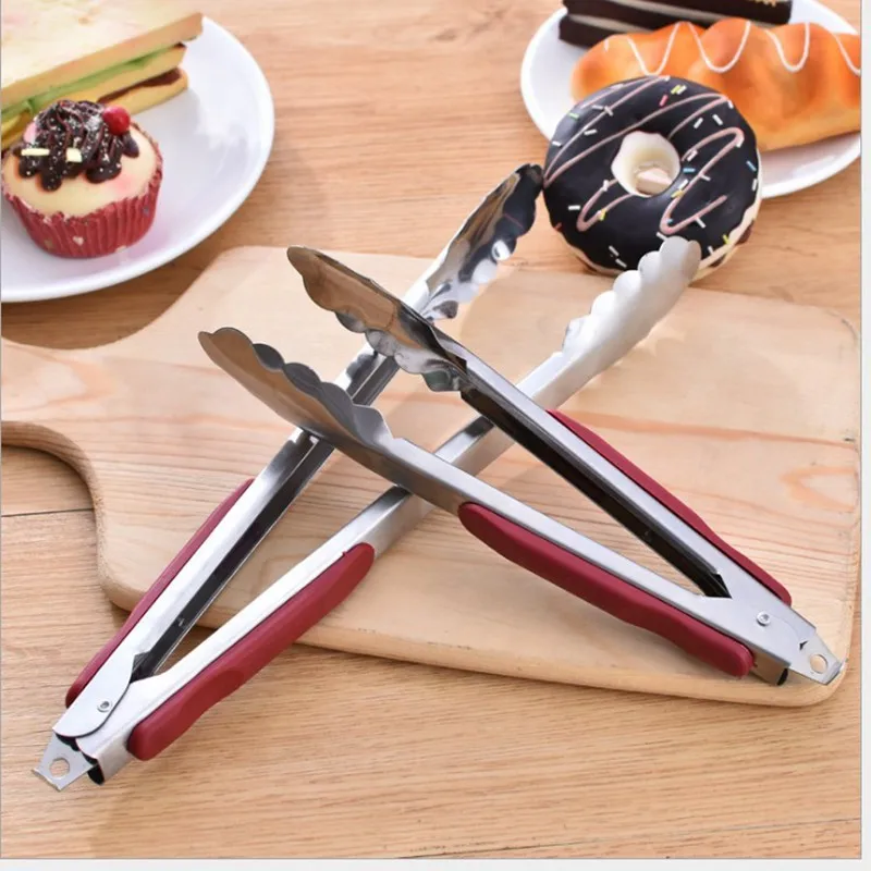 

Silicone BBQ Grilling Tong Salad Bread Serving Tong Non-Stick Kitchen Barbecue Grilling Cooking Tong with Joint Lock