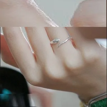 AlbaRita Silver Jewelry Super Fairy Retro Cute Sen Open Creative Little Finger Ring Snake Personality Free Shipping | Украшения и