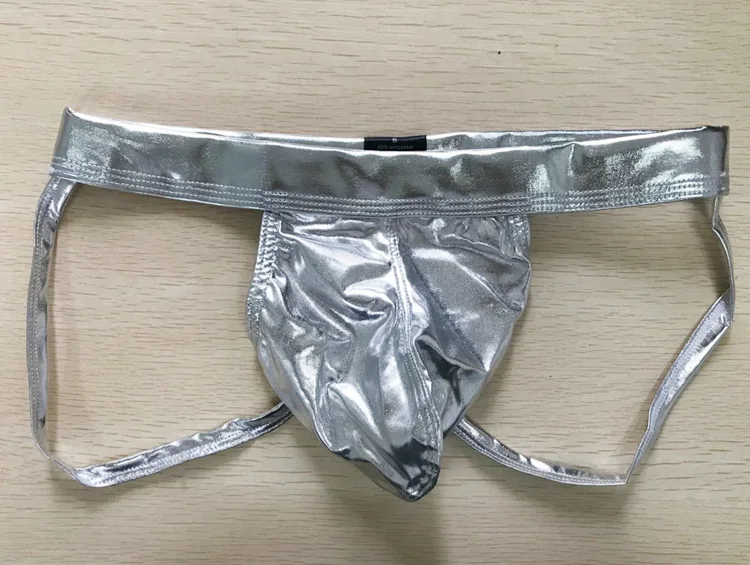 silver Спортивный защитный бандаж, мужские сексуальные Танга трусы, двойной D стринги, мужские танга, гей нижнее белье, Мужской бандаж, мужское нижнее белье - Цвет: silver