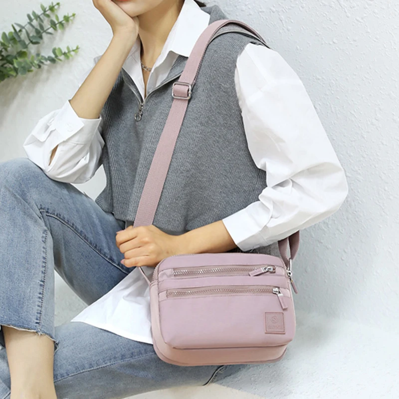 

2021 Fashion Messenger Bag Women Shoulder Bags Nylon Cloth Handbag Large Capacity Small Fashion Women's Crossbody Bags for Girl