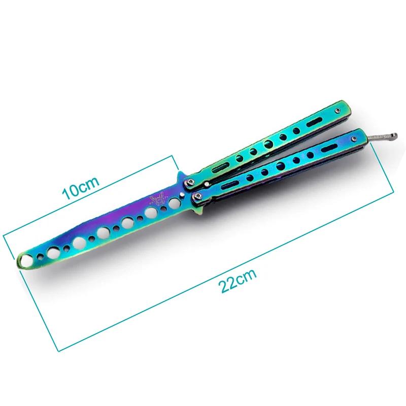 

Training Practice Butterfly Knife Stainless Steel Without Blade Outdoor Camping Game Toy Folding Butterfly Comb No Edge Dull