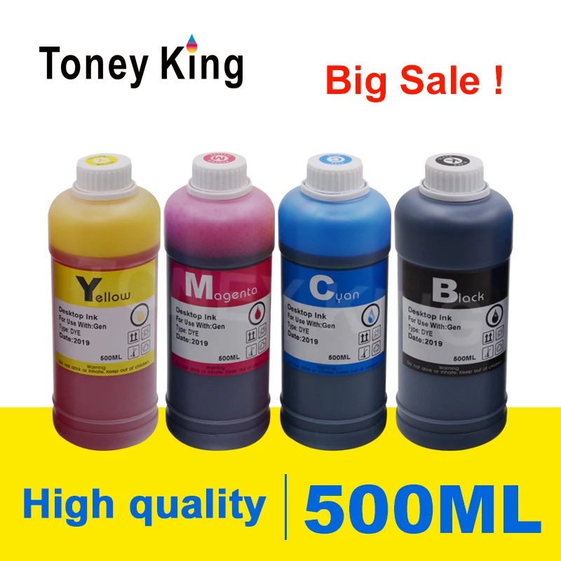

Toney King 500ml Bottle Printer Dye Ink Refill Kits For Brother LC 223 LC223 Cartridges for MFC-J4420DW J4620DW J4625DW Printers