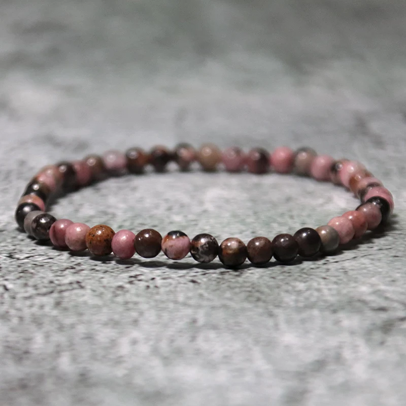 Браслет из натурального камня для мужчин и женщин гладкий плетеный браслет