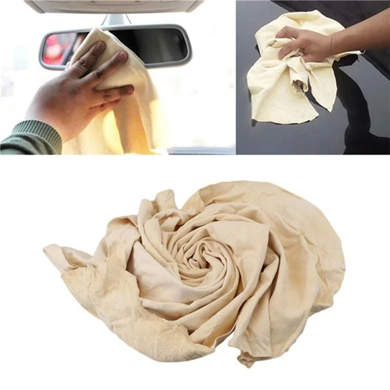 

Natural Chamois Leather Car Washing Towels Super Absorbent Car Cleaning Towels Drying Washing Cloth Quick Dry car wash towel