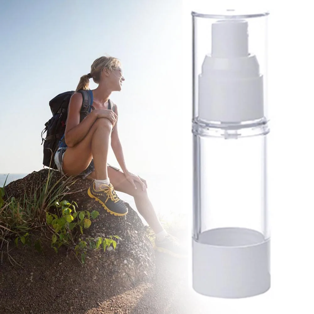 Портативный многоразовый прозрачный дорожный флакон с насосом для шампуня крема