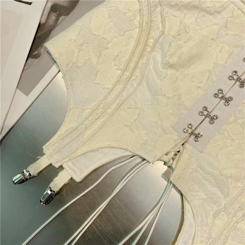 DEAT Женская облегающая индивидуальная юбка Новое поступление высокая талия