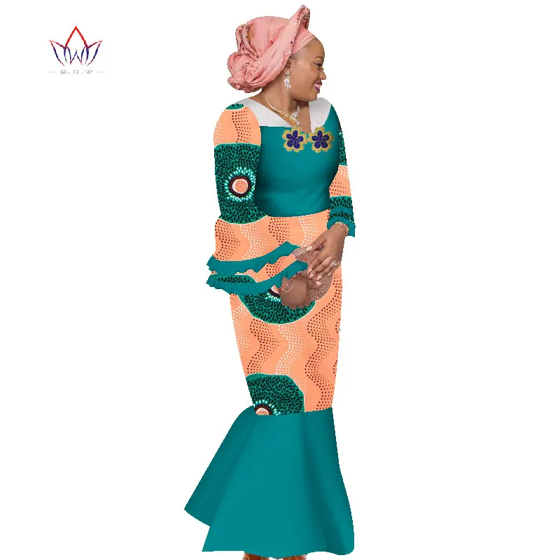 Новые африканские хлопковые платья для женщин одежда с v образным вырезом