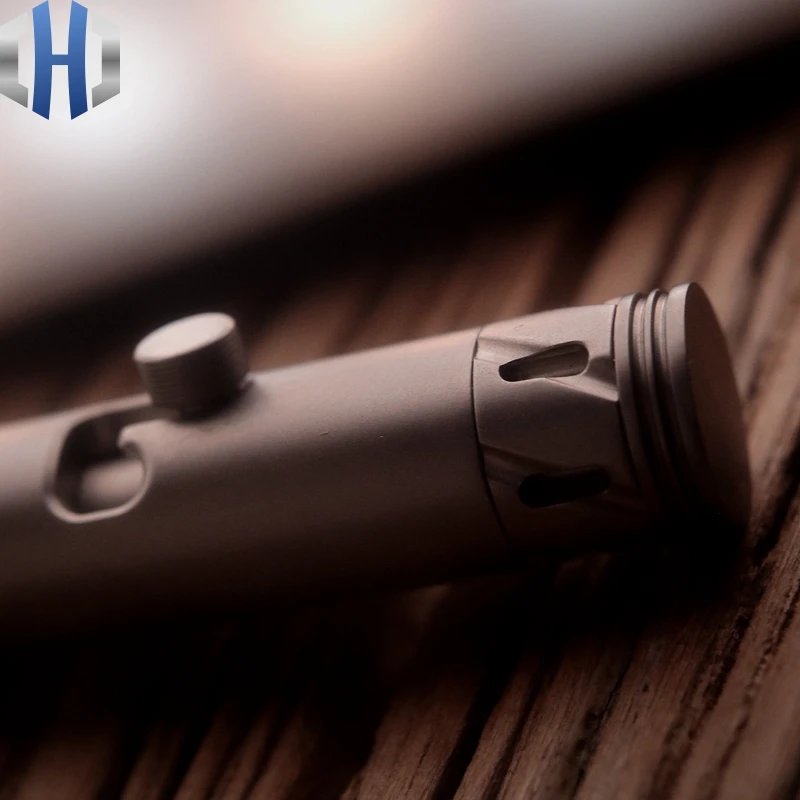 Титановая тактическая ручка TC21 из титанового сплава с титановым карабином EDC