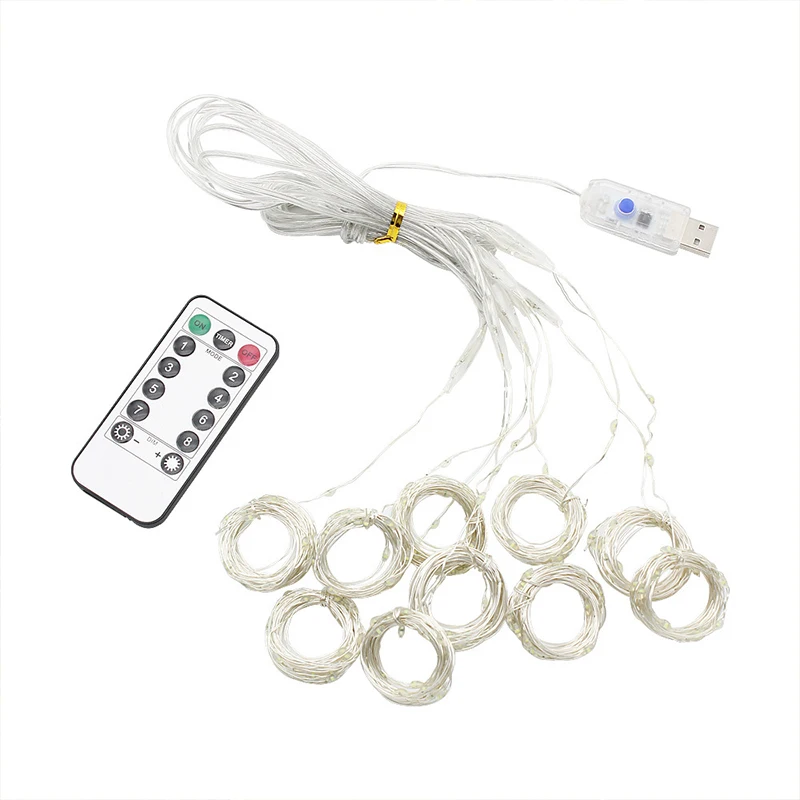 

3M LED String Fairy Lights Remote Control USB New Year Garland Curtain Lamp Holiday Decoration For Christmas Home Bedroom Window