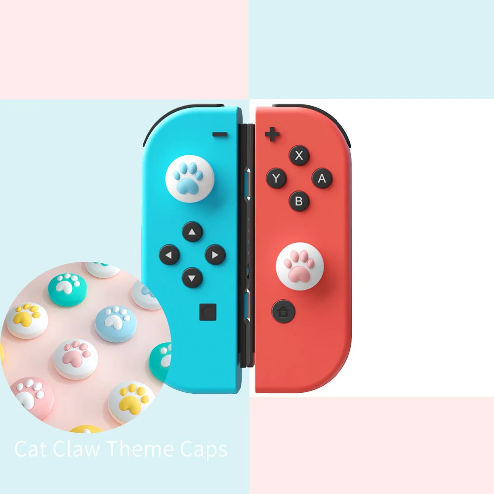 

Catclaw Thumb Stick Grip Cap for Nintend Switch Lite NS Joy-Con Controller ThumbStick Case Cute PinkFlower Joy-Stick Cover of NS