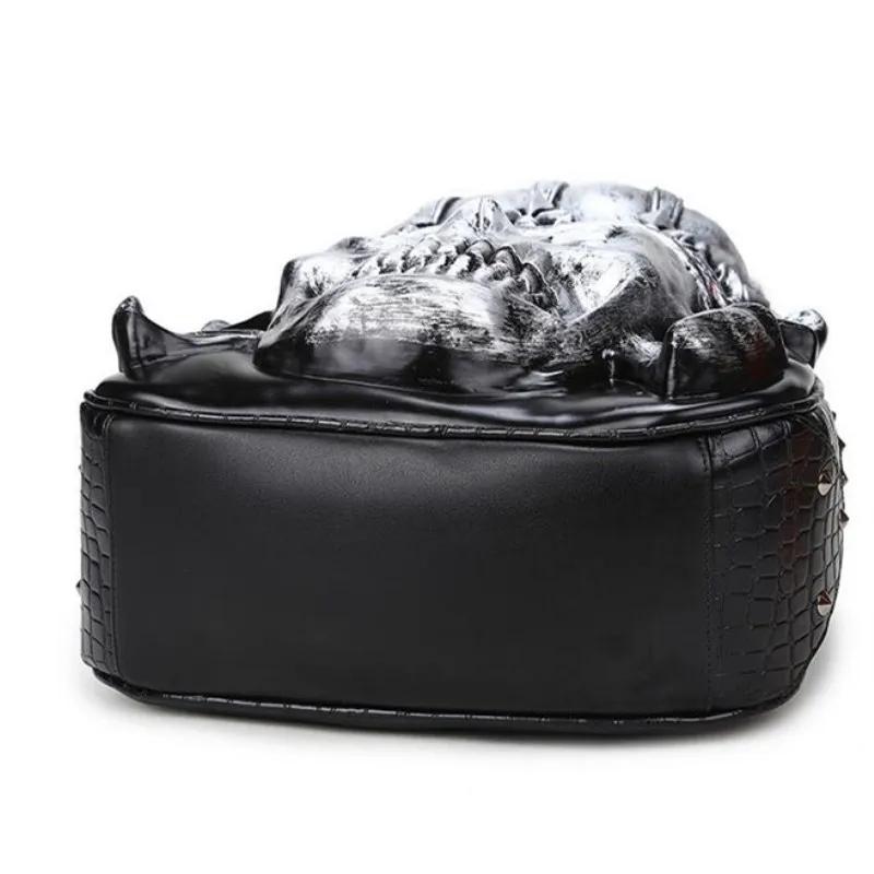 

3D Vintage Punk Style Skeleton Skull Backpack for Men Women High Quality PU Leather Rucksack Personalized Laptop Backpacks