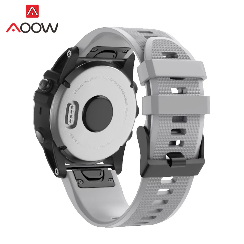 22 мм 26 мм силиконовый ремешок для часов Garmin fenix 3 HR fenix 5X fenix 3HR fenix 5 Plus быстросъемный сменный ремешок для браслета
